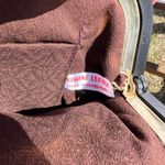 Boutique Vintage Leather Clutch Handbag Purse Brown Photo 6