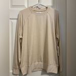 NWT Feat unisex large oatmilk ivory Roam Crew Neck long sleeve Shirt Photo 3