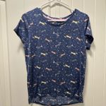 Pajama Set Dog Navy Shortsleeve and Pants Blue Size M Photo 2