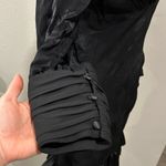 Love Shack Fancy  Black Jacquard Puff Sleeve Mini Dress XS Satin Ruffle Hem NWT Photo 7