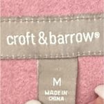 Croft & Barrow  Womens Pink Faux Suede Lined Button Up Shirt Jacket Cozy Chic Photo 3