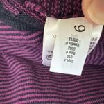 Eddie Bauer  Women’s S Purple Black Striped Full Zip Up Sweater Jacket Mock Neck Photo 5