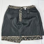 H&M Black Beige Jacquard Skirt Size 8 Lined Baroque Floral Tapestry Mini Photo 7