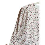 1. State  Long Sleeve Floral Ruffle Mini Dress White and Red Size 8 Photo 12