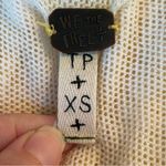 We The Free Free People XS Yellow Stripe Mesh Lace Front Raw Hem Tank Top Y2K Photo 4