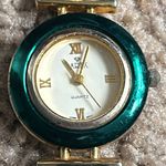 Larex womens vintage forest green/gold genuine leather adjustable‎ watch Green Photo 2