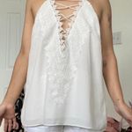 WAYV white lace up camisole Size M Photo 2