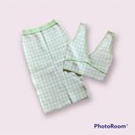 NWOT gingham knit skirt set in lime green size M Size M Photo 10