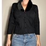 Cache Vintage y2k  gorgeous beaded velvet collar button up cardigain size large Photo 0