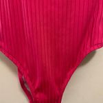 Decree Women’s One Piece Hot Pink Ribbed Swimsuit XS Bust 32” 34” NWT New Photo 2