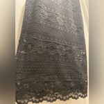 H&M Black Lace V-Neck Fitted Bodycon Midi Dress Photo 3