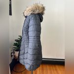 Laundry by Shelli Segal  Charcoal Puffer Coat with Faux Fur Hood Photo 4