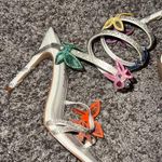 Cape Robbin  Multicolor Floral Heels with Rhinestones Photo 0