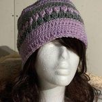 Handmade Gray Lavender Beanie Hat Photo 0