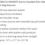 Rebecca Minkoff  Black Hobo Bag with Gold Studs Photo 3