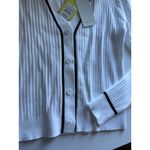 All In Motion $30 New  White Ribbed Cardigan - Small Photo 6