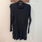 Anthropologie NWT The Sommerset Collection Black Sweater Mini Dress XL Photo 1