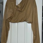 Boutique Reversible Cropped Suede Hoodie Photo 2