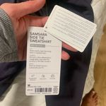 Athleta NWOT  samsara side tie sweatshirt dark grey Photo 10