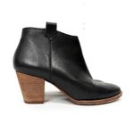 Madewell  Womens Billie Boots Black Leather Block Heel Side Zip Closure Size 7 Photo 3