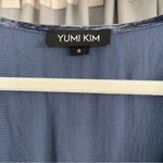 Yumi Kim  Navy Blue Velvet Wrap Dress Small Photo 5