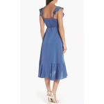 Fame and Partners  Alexa Ruffle Wrap Dress Horizon Blue Size 2 Photo 1