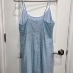 Lulus  Women’s Modern Romantic Light Blue Eyelet Lace Mini Dress Size XL New Photo 1