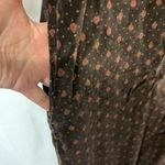 Vintage Women’s Medium 90s Velvet Jumper Maxi Dress Chocolate Brown Paisley Fall Photo 4