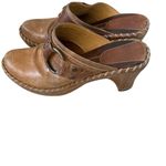 Frye  women’s Charlotte distressed leather harness ring wedge clogs Sz. 9M Brasil Photo 2
