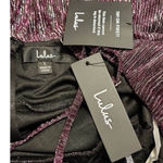 Lulus Glowing Gorgeous Magenta Metallic Tiered Mini Dress NEW Photo 4