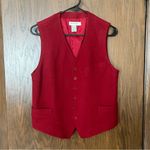 Ann Taylor  Vintage Red Wool Vest Photo 1