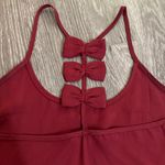 SheIn Maroon Cropped Bow Tank Photo 2