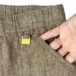 Ellen Tracy Brown Linen Rayon Blend Slash Pockets Mid Rise Capri Pants size M Photo 4