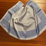 Contemporary Geometric Blue & White Polyester Scarf Photo 3