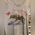 We The Free Free People Rare Silver Sequin Sleeve Graphic Eagle Tee Photo 5