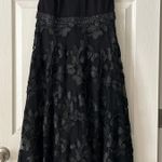 Badgley Mischka Louisa Black Embellished Formal Long Maxi Beaded Lace Gown Mother of Bride Groom Dress Photo 4