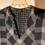 Madewell  Black & White Plaid Peplum Top Size XS Photo 1
