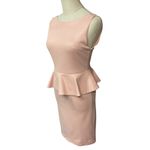 Alice + Olivia Sleeveless Tracey Shimmer Peplum Mini Dress Pink Size 0 Photo 3