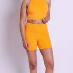 Girlfriend Collective  • NWT High Rise Bike Shorts Women's Orange Shorts Photo 2