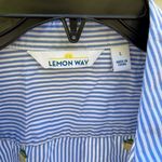 Lemon Way 365 Poplin Stripe Embroidered Button Photo 2
