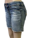 American Eagle  Outfitters Mid Rise Distressed Denim Bermuda Blue Jean Shorts 2 Photo 1