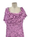 Lela Rose Deedie Gown Floral Guipure Lace Orchid Purple Pink Size 16 Purple Photo 3