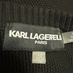 Karl Lagerfeld Women's Black Heart Portrait Patchwork Long Sleeve Sweater Top XS Photo 4