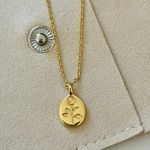 Gold Rose Necklace, Gold Chain Necklace, Layered Necklace Photo 0