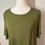 Eileen Fisher  T-Shirt Dress‎ Casual Olive Green Short Sleeve S Photo 1