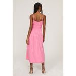 Ciao Lucia Fabia Pink Sleeveless Ruched Barbiecore Party Midi Dress Size Small Photo 4