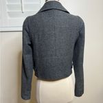 Grey moto zip up jacket with button Photo 1