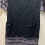 Design History  A-Line Dress Black Gray 3/4 Sleeves Knit Sweater Dress Size Small Photo 3
