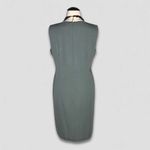 Dress Barn Two-Piece Set Sleeveless Dress Floral Coat Sage Green/Purple sz 20W Photo 3