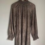 Anthropologie NEW Caballero Anthro High Neck Long Sleeve Micro Dot Silk Dress Medium Photo 0